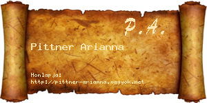 Pittner Arianna névjegykártya